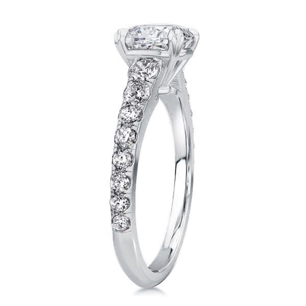 Cushion Cut Bridal Set - 925 Sterling Silver Double Prong Ring