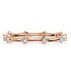 Dainty Rose Gold Eternity Wedding Band - 18K Rose Gold Plated Sterling Silver, 0.15 CTW