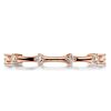 Dainty Rose Gold Eternity Wedding Band - 18K Rose Gold Plated Sterling Silver, 0.15 CTW
