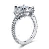 Sterling Silver 4.0 CT CZ Engagement Ring for Women
