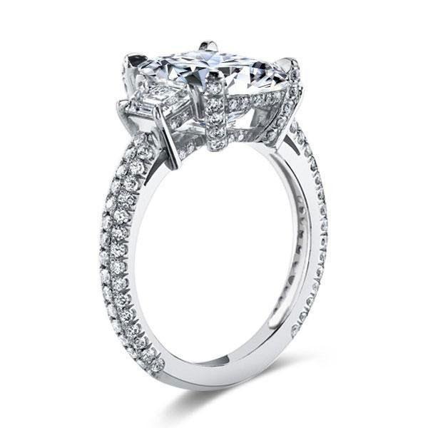 Sterling Silver 4.0 CT CZ Engagement Ring for Women