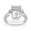 Sterling Silver 4.0 CT CZ Engagement Ring for Women
