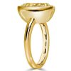 Oval Cut Yellow Topaz Solitaire Engagement Ring in 18K Gold Plated Sterling Silver