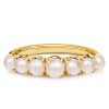 Classic Pearl Ring for Women - 18K Gold Plated Sterling Silver Jewelry