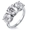 Sterling Silver Bridal Ring Set - 14.37 CTW Cubic Zirconia - Affordable & Elegant