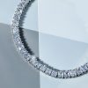 Princess Cut White Sapphire Tennis Bracelet - Silver Plated 7 Inch