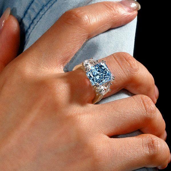 Radiant Cut Blue Topaz Ring - 925 Sterling Silver Wedding Engagement Ring