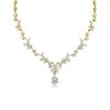 18k Gold Plated Sterling Silver Pear Cut Fashion Necklace and Earring Jewelry Set
