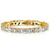 Sterling Silver Eternity Ring - Double Round & Baguette Cut Band - 1.72 CT. TW.