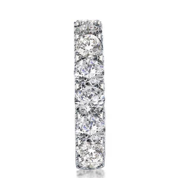 Wedding Couple Rings: Halo Eternity White Sapphire & Titanium/Sterling Silver