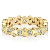 Vintage Round White Sapphire Eternity Wedding Band for Women in Sterling Silver