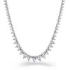 Sterling Silver Tennis Necklace for Women - Rhodium Plated, Nickel-Free (17-22 inches)