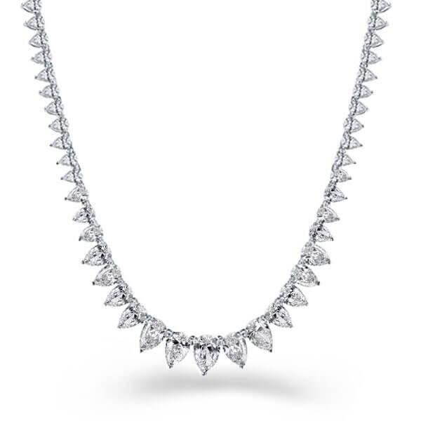 Sterling Silver Tennis Necklace for Women - Rhodium Plated, Nickel-Free (17-22 inches)
