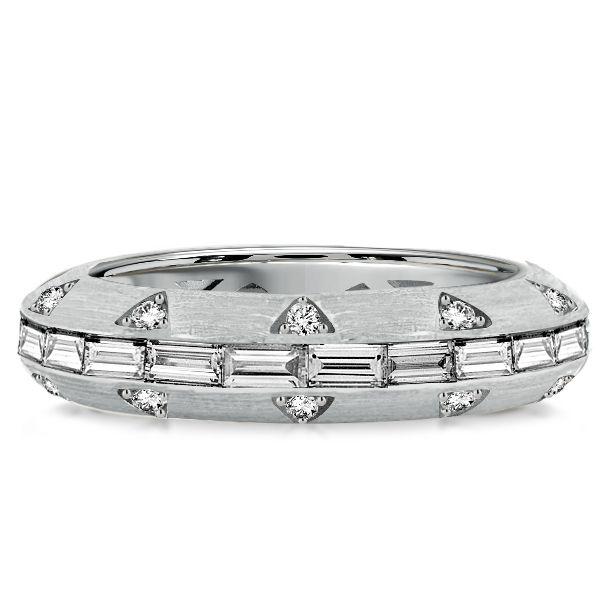 Baguette Eternity Wedding Band - 925 Sterling Silver Channel Setting - 1.79 CT TW