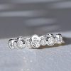 Sterling Silver Round Cut Eternity Band Ring - Bezel Set 0.78 CT. TW.