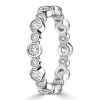 Sterling Silver Round Cut Eternity Band Ring - Bezel Set 0.78 CT. TW.