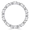 Sterling Silver Round Cut Eternity Band Ring - Bezel Set 0.78 CT. TW.