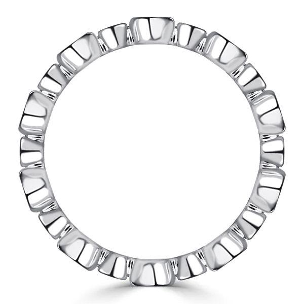 Sterling Silver Round Cut Eternity Band Ring - Bezel Set 0.78 CT. TW.