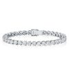 Sterling Silver Round Cut 3 Prong Tennis Bracelet with 8.50 CT. TW Stones