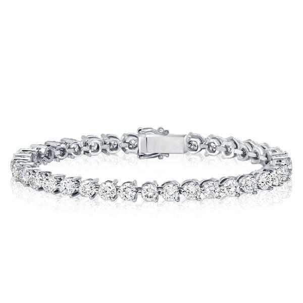 Sterling Silver Round Cut 3 Prong Tennis Bracelet with 8.50 CT. TW Stones