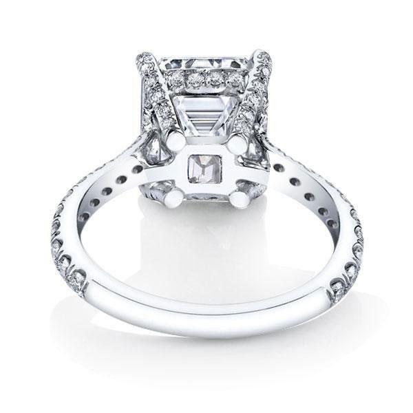 Radiant Cut White Sapphire Solitaire Engagement Ring - 925 Sterling Silver