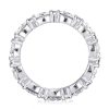 Two Tone Rose Gold Stackable Eternity Band Set with Simulated Diamond Stones