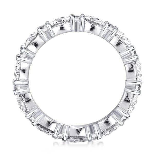 Two Tone Rose Gold Stackable Eternity Band Set with Simulated Diamond Stones