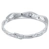 Art Deco Blue and White Sapphire Tennis Bracelet in 925 Sterling Silver