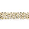 18K Gold Plated Sterling Silver Pave Setting Eternity Bangle Bracelet with High-Quality Stones