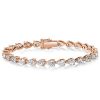 Pear Cut Tennis Bracelet - Sterling Silver, CZ, 6-9 Inches
