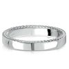 Pave White Sapphire Wedding Band - Sterling Silver Anniversary Ring for Women