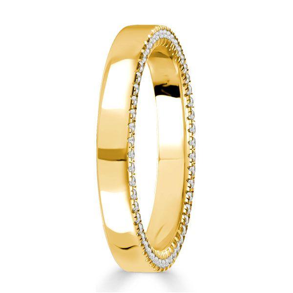 Pave White Sapphire Wedding Band - Sterling Silver Anniversary Ring for Women