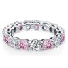 Classic Pink Wedding Band for Women in 925 Sterling Silver | 6.50 CT. TW.