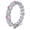 Classic Pink Wedding Band for Women in 925 Sterling Silver | 6.50 CT. TW.