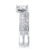 Classic White Sapphire Bridal Set Under 0 - 925 Sterling Silver Wedding Rings