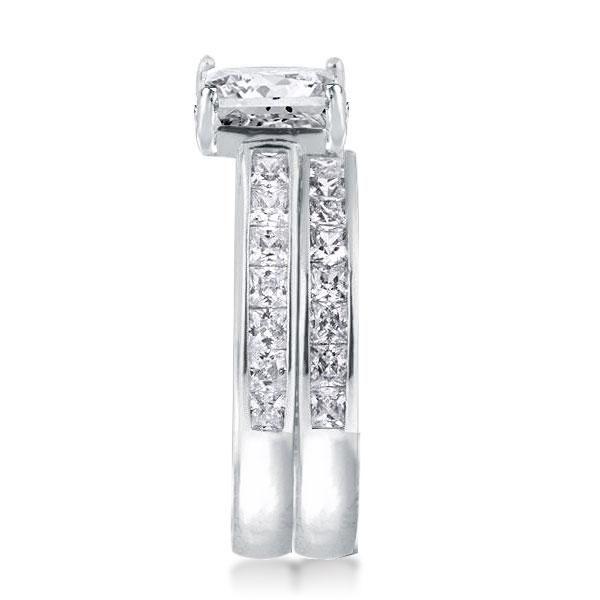 Classic White Sapphire Bridal Set Under 0 - 925 Sterling Silver Wedding Rings