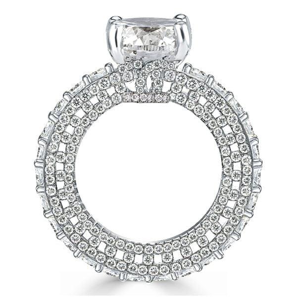 Cushion Cut Engagement Ring 6.50 CT. Center Stone 925 Sterling Silver