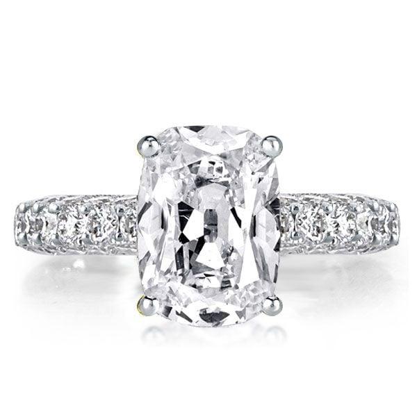 Cushion Cut Engagement Ring 6.50 CT. Center Stone 925 Sterling Silver