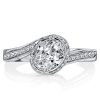 Oval Cut Sterling Silver Bypass Engagement Ring | Travel Wedding Band | 1.47 CTW