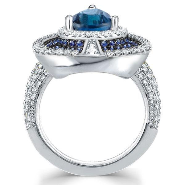 Pear Halo Engagement Ring - Sterling Silver, Simulated Diamond