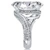 Oval White Sapphire Engagement Ring - 925 Sterling Silver Twist Shank