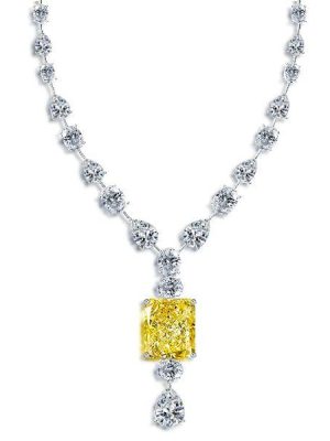 Radiant Cut Created Topaz Pendant Necklace - Sterling Silver