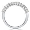 Baguette White Sapphire Wedding Band - Vintage Style Sterling Silver Ring