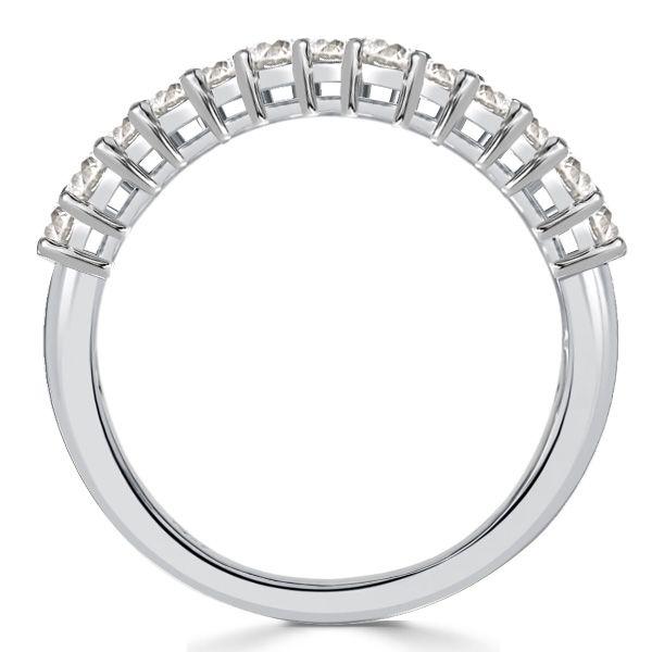 Baguette White Sapphire Wedding Band - Vintage Style Sterling Silver Ring