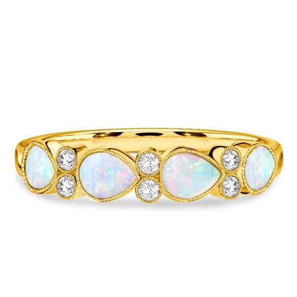 Pear Cut Opal Ring - 925 Sterling Silver Wedding Ring for Women
