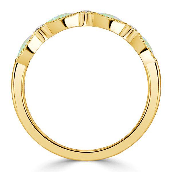 Pear Cut Opal Ring - 925 Sterling Silver Wedding Ring for Women