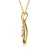 Pear Shaped Solitaire Pendant Necklace - 18K Gold Plated Sterling Silver - 0.5 CT. TW