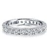 Sterling Silver Round Cut Peekaboo Eternity Wedding Band - 2.45 CT. TW