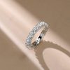 Sterling Silver Round Cut Peekaboo Eternity Wedding Band - 2.45 CT. TW