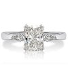 Radiant Cut Three Stone Engagement Ring - Sterling Silver Affordable Ring
